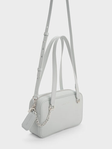 Avis Boxy Shoulder Bag, Light Grey, hi-res