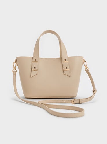 Mini Shania Double-Handle Tote Bag, Dusted Oat, hi-res