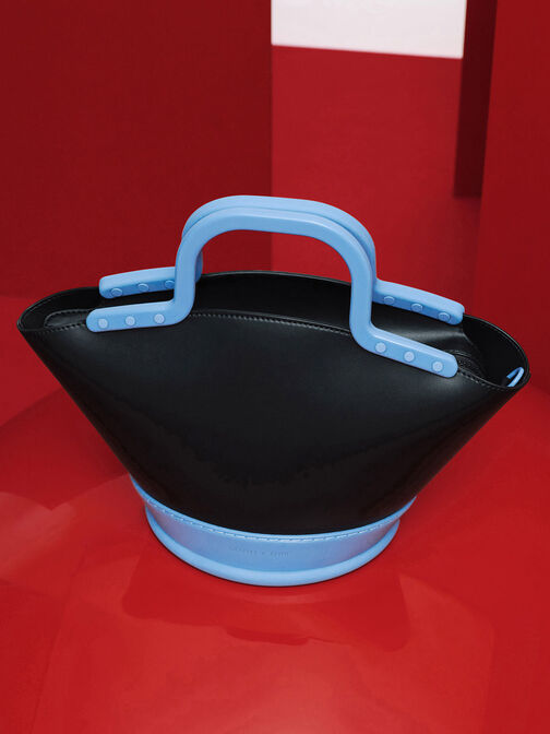 Fan Double Handle Tote Bag, Blue, hi-res