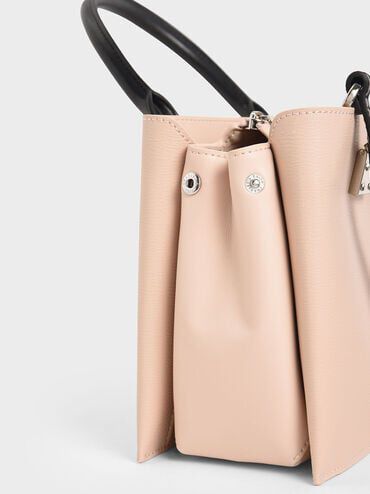 Cameron Double Top Handle Bag, Pink, hi-res