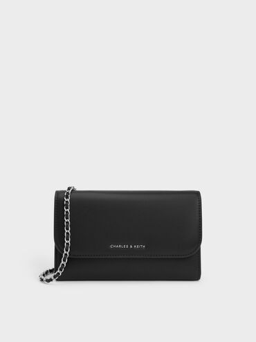 Octavia Front Flap Long Wallet, Noir, hi-res