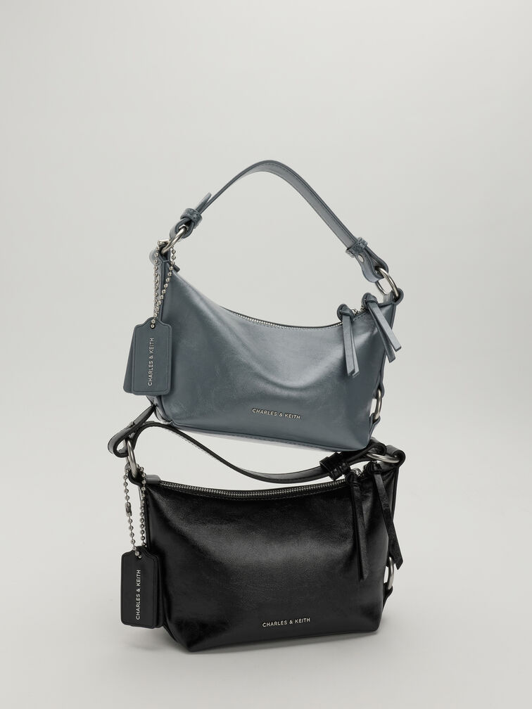 Tatiana Tassel Hobo Bag, Noir, hi-res