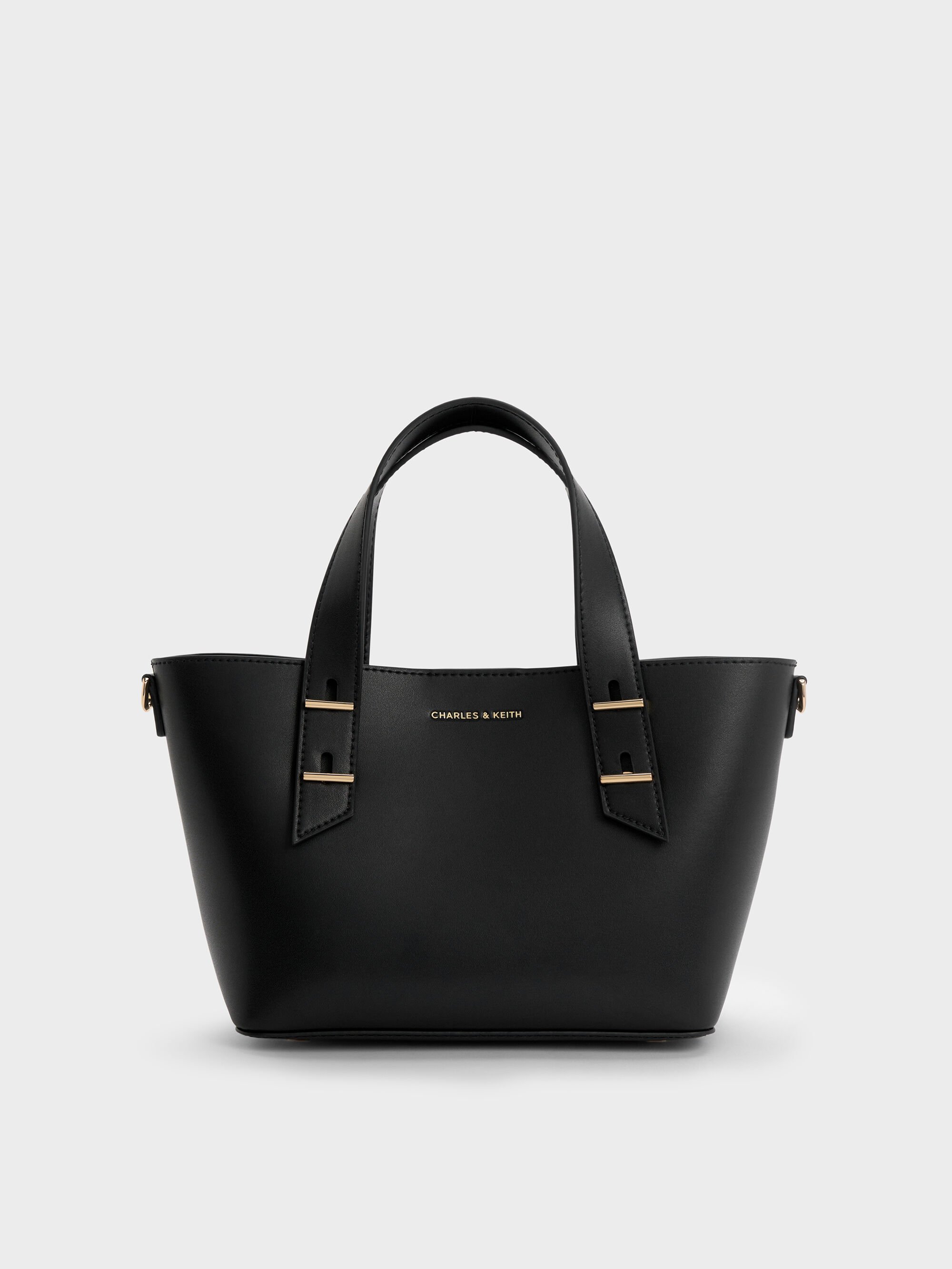 Black Mini Shania Tote Bag - Black - CHARLES & KEITH IN
