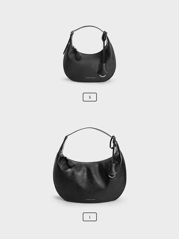 Large Vega Hobo Bag, Noir, hi-res