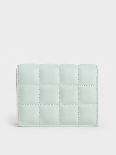 Cassia Quilted Chain-Handle Mini Wallet, Sage Green, hi-res