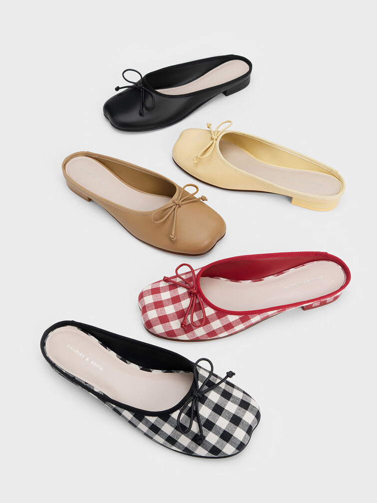 Bow Slip-On Flats, Camel, hi-res