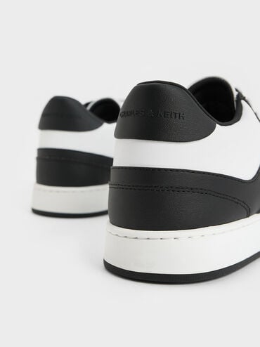 Two-Tone Low-Top Sneakers, Black, hi-res