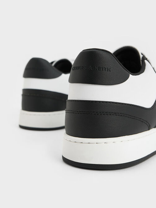 Two-Tone Low-Top Sneakers, Black, hi-res
