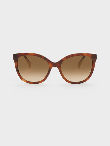 Tortoiseshell Recycled Acetate Oval Sunglasses, T. Shell, hi-res