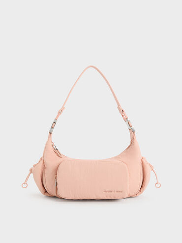 Soleil Nylon Shoulder Bag, Pink, hi-res