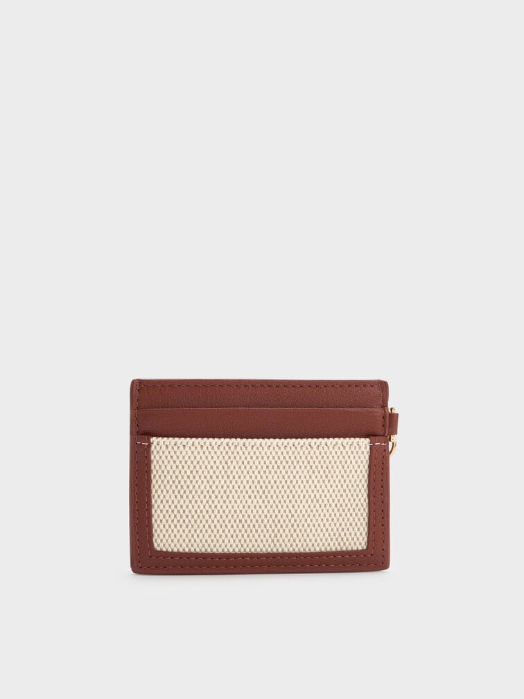 Scottie Canvas Card Holder, Brick, hi-res