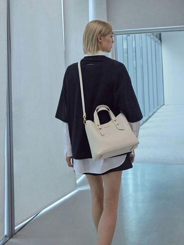 Shania Tote Bag, Cream, hi-res
