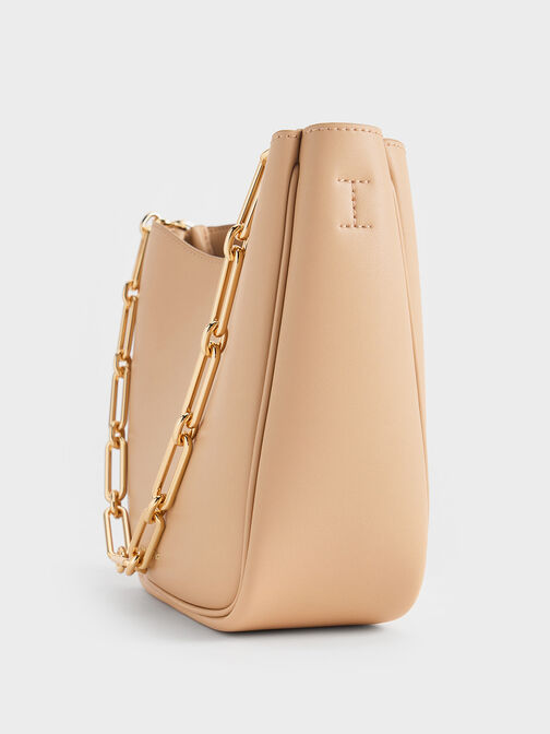 Robyn Chain-Handle Bag, Beige, hi-res