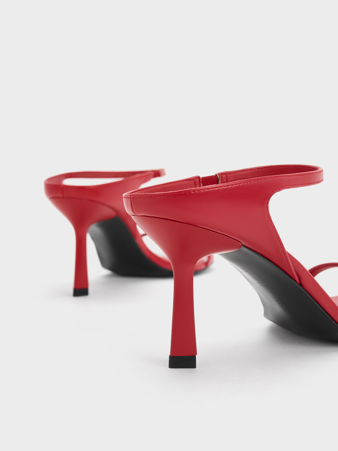 Red kitten heel mules online