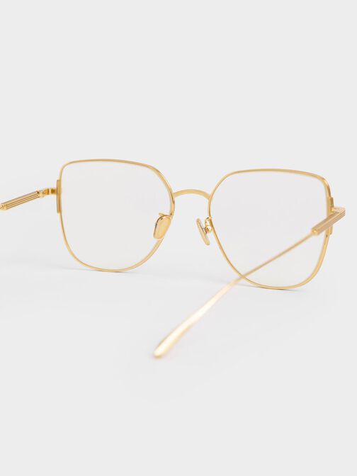 Wire Frame Blue-Light Butterfly Sunglasses, Pink, hi-res