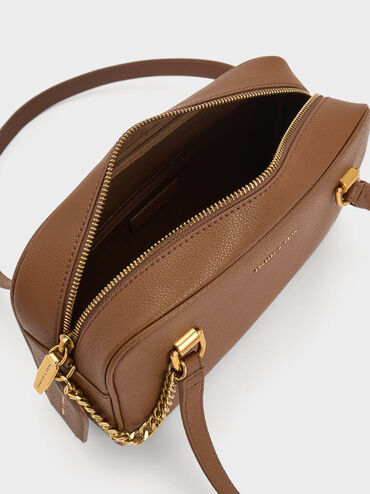 Avis Boxy Shoulder Bag, Chocolate, hi-res
