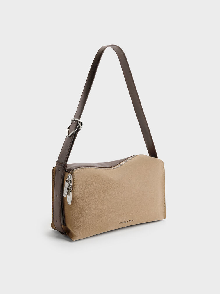Caelan Slouchy Shoulder Bag, Sand, hi-res