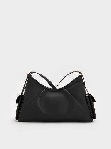 Khai Side-Pocket Shoulder Bag, Black, hi-res