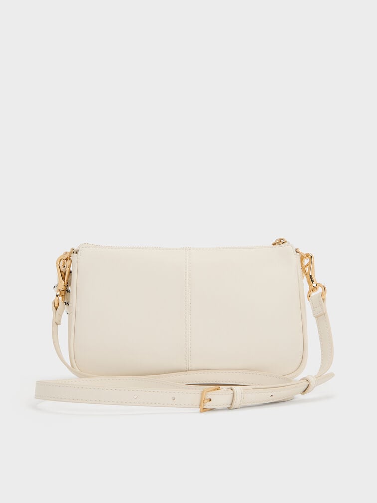 Addison Knotted-Rope Shoulder Bag, Cream, hi-res