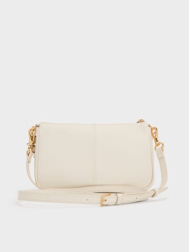 Addison Knotted-Rope Shoulder Bag, Cream, hi-res
