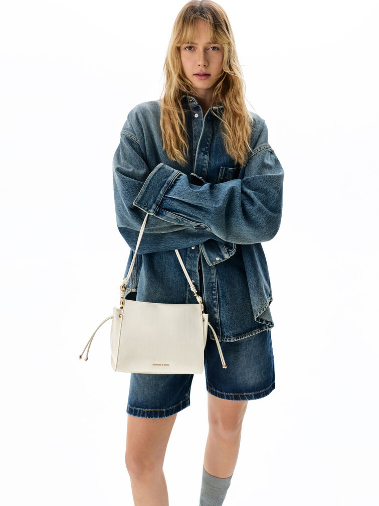 Augustine Top Handle Bag, Cream, hi-res