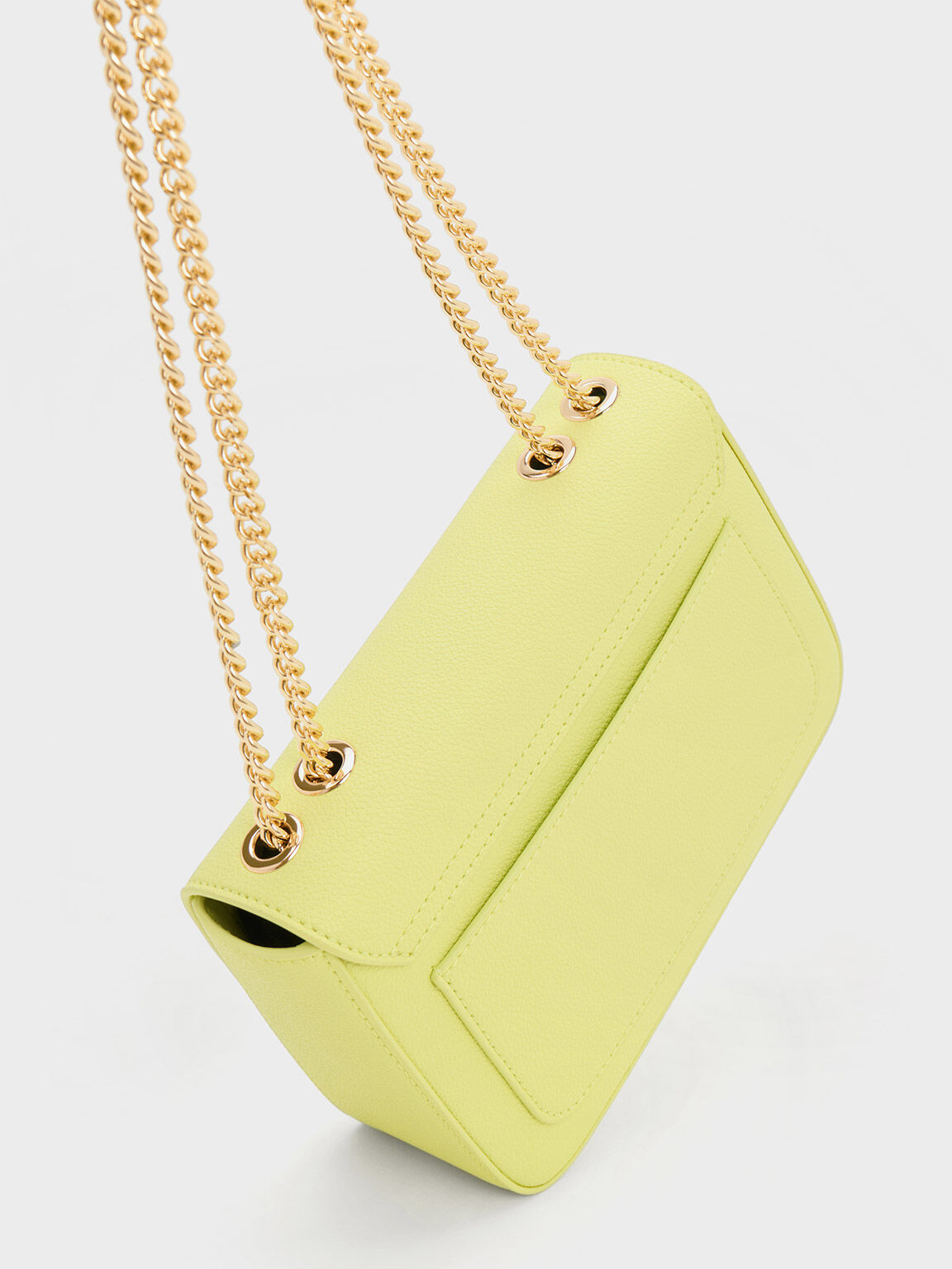 Butter Mini Sue Chain Strap Shoulder Bag CHARLES KEITH IN