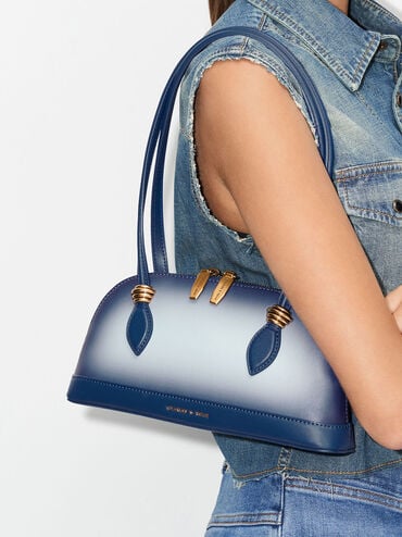 Trudy Ombre Elongated Handle Shoulder Bag, Navy, hi-res