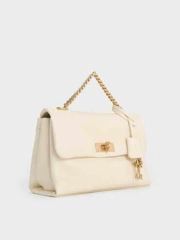 Kerry Chain-Handle Crossbody Bag, Cream, hi-res