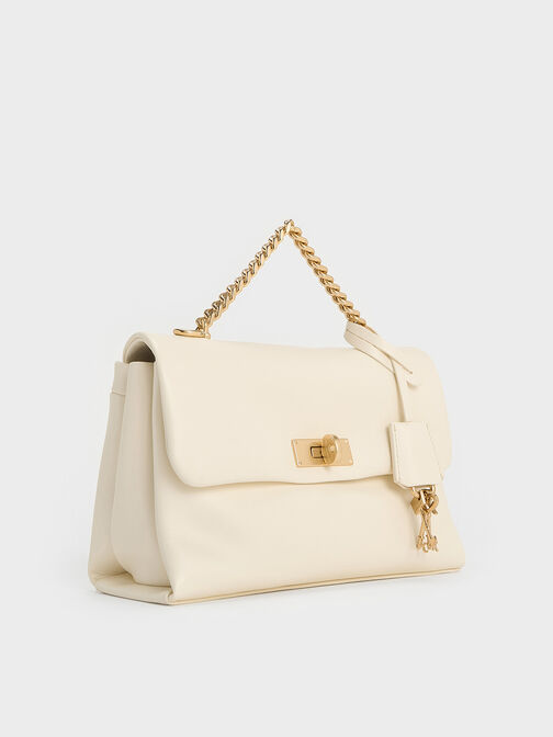 Kerry Chain-Handle Crossbody Bag, Cream, hi-res