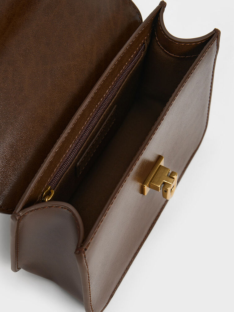 Raleigh Top Handle Bag, Dark Brown, hi-res
