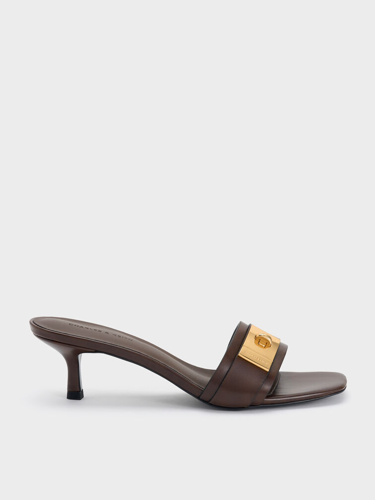 Aelin Kitten-Heel Mules, Espresso Brown, hi-res