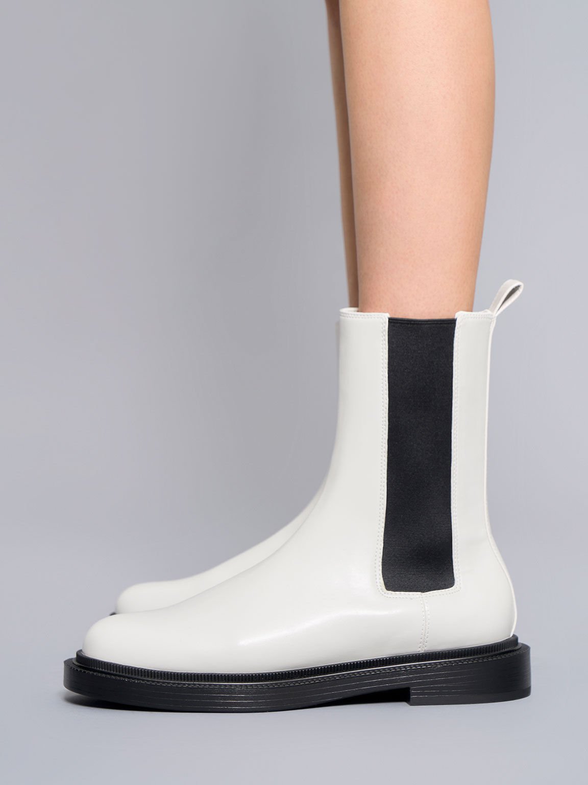 All white chelsea boots outlet
