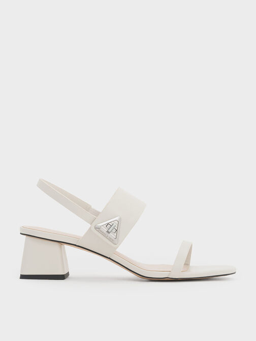 Trice Metallic Accent Block Heel Sandals, Chalk, hi-res