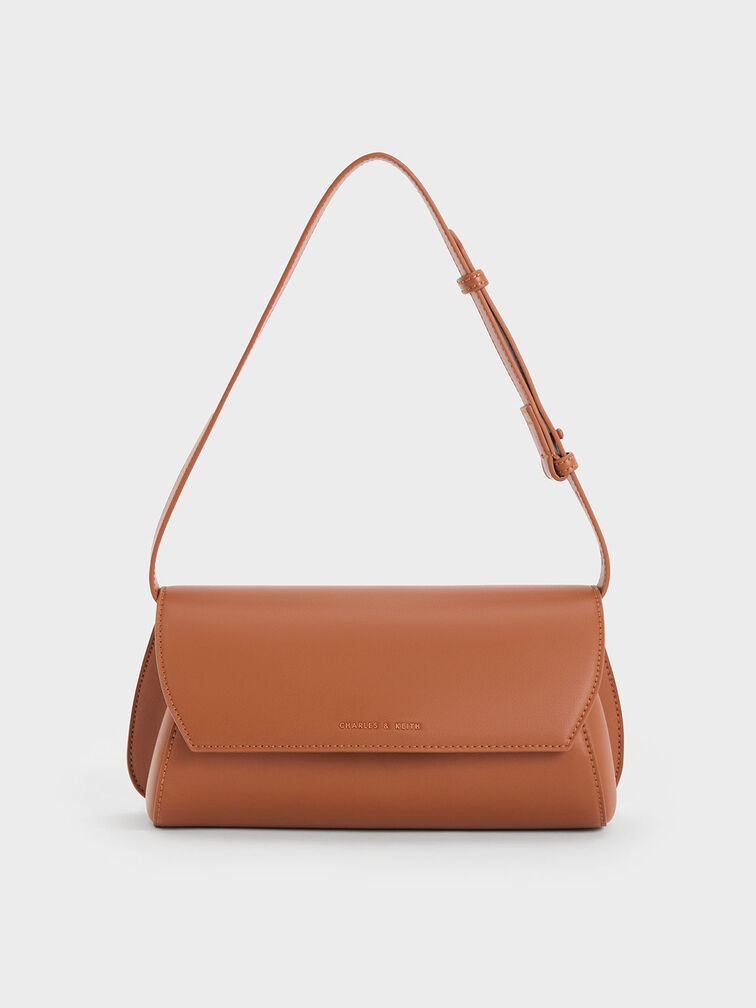 Cassiopeia Front Flap Shoulder Bag, Tan, hi-res