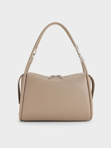 Lyla Tubular Slouchy Shoulder Bag, Taupe, hi-res