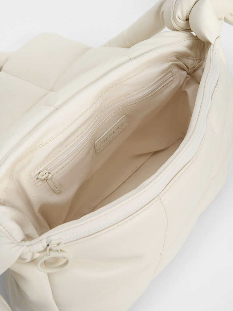 Errya Quilted Puffy Crossbody Bag, Cream, hi-res