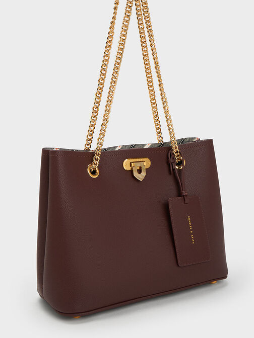 Alcott Tote Bag, Dark Brown, hi-res
