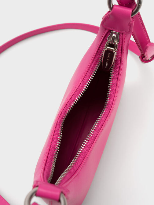 Koi Chain Handle Shoulder Bag, Fuchsia, hi-res