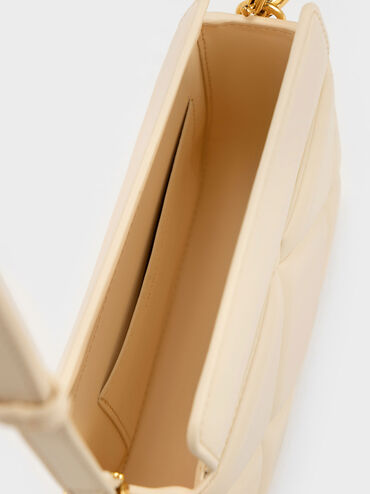 Mini Danika Chunky Chain Padded Bag, Beige, hi-res