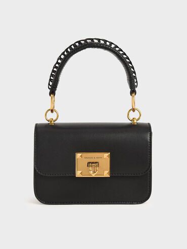 Raleigh Top Handle Bag, Black, hi-res