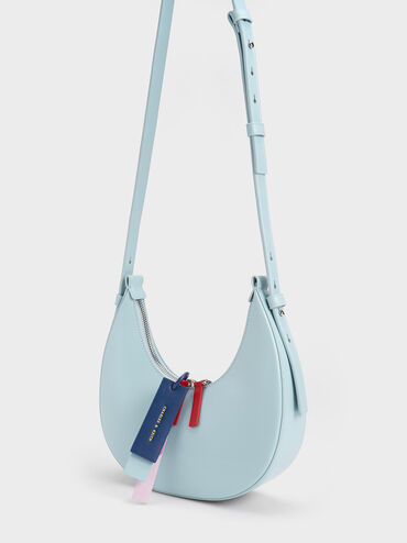 Carey Crescent Hobo Bag, Blue, hi-res