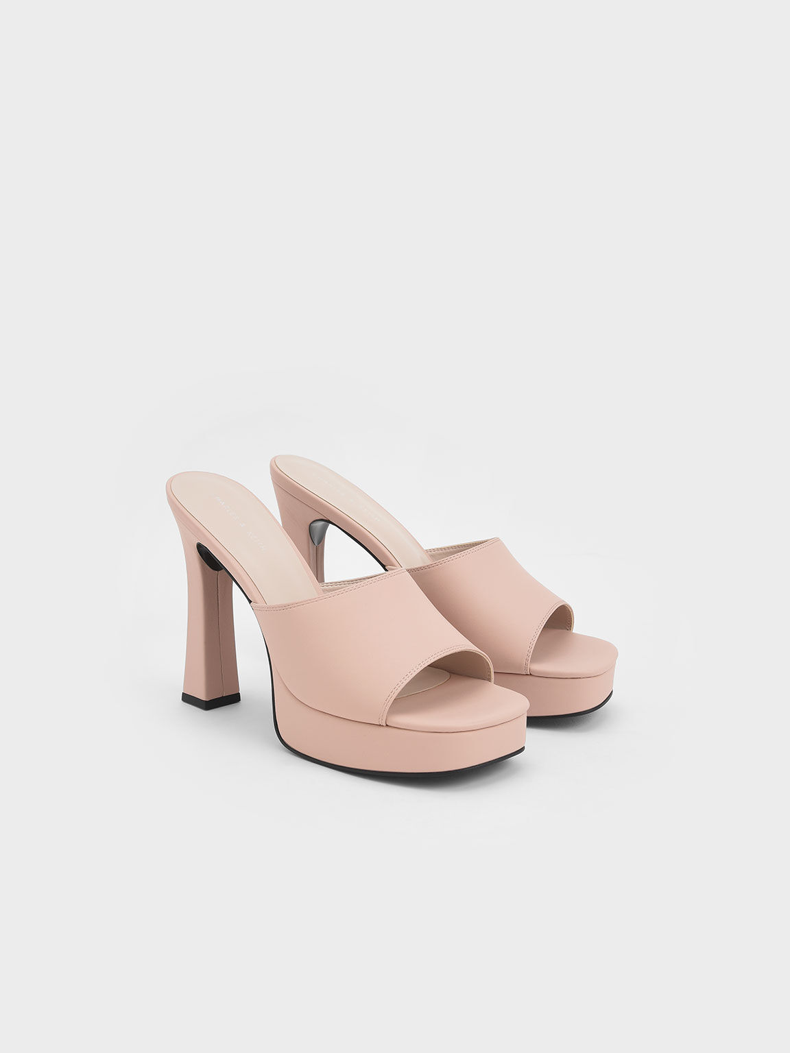 Pink shop mules heels
