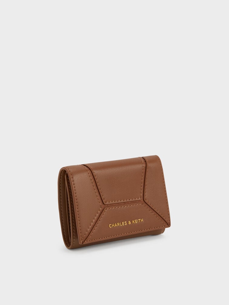 Nasrin Geometric Wallet, Chocolate, hi-res