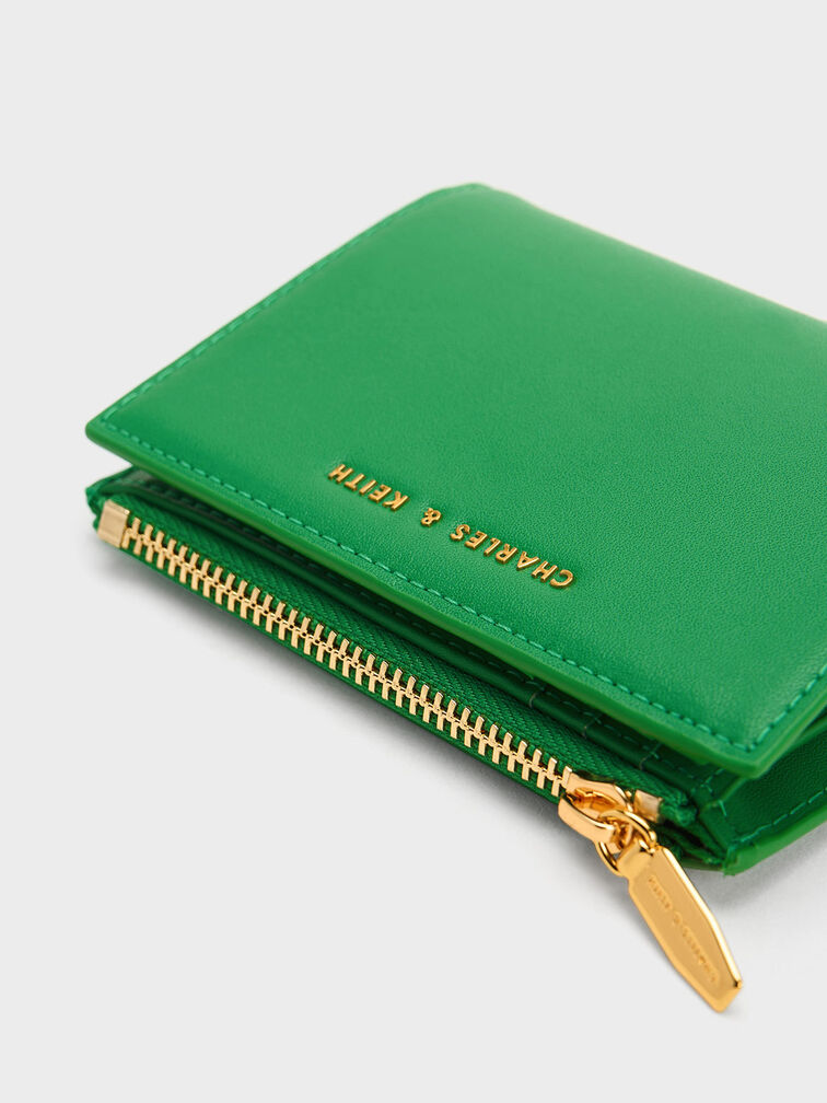 Harmonee Top Zip Small Wallet, Green, hi-res