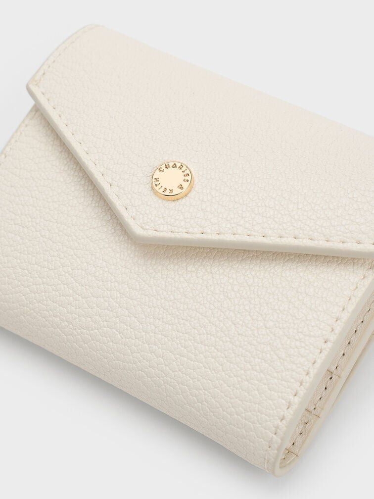 Marlowe Short Envelope Wallet, Cream, hi-res