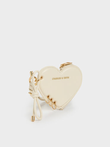 Rey Heart Charm, Cream, hi-res