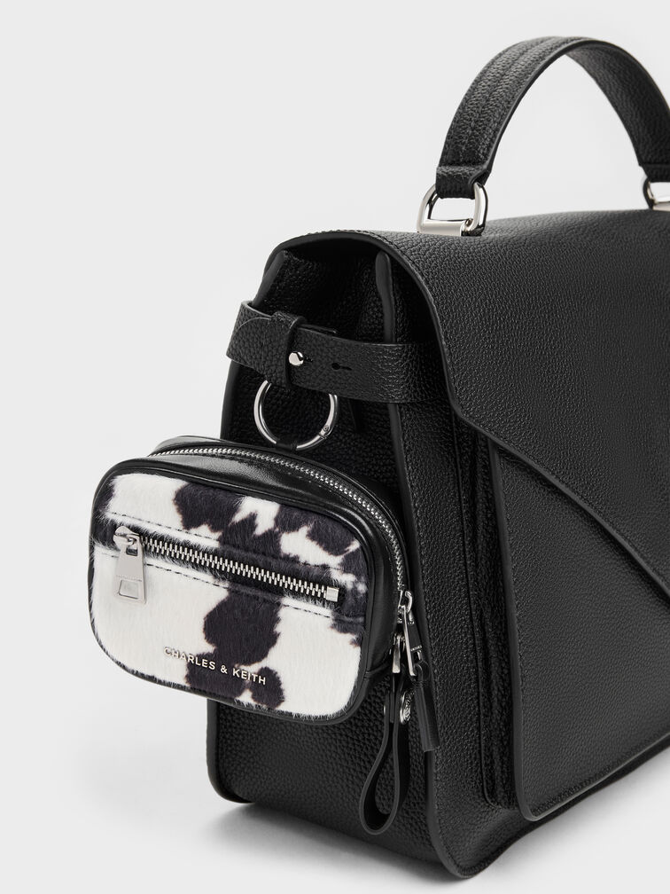 Vega Furry Cow-Print Micro Case, Multi, hi-res