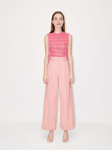 Double Strap See-Through Mules, White, hi-res