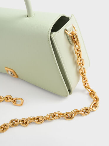 Avis Elongated Handle Trapeze Bag, Mint Green, hi-res