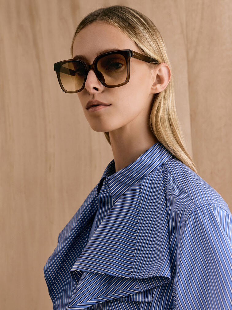 Brea Foldable Sunglasses, Espresso Brown, hi-res